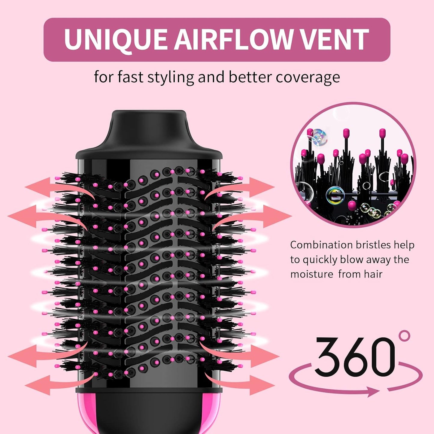 4-in-1 Hair Dryer Brush – Blow Dryer, Straightener & Style