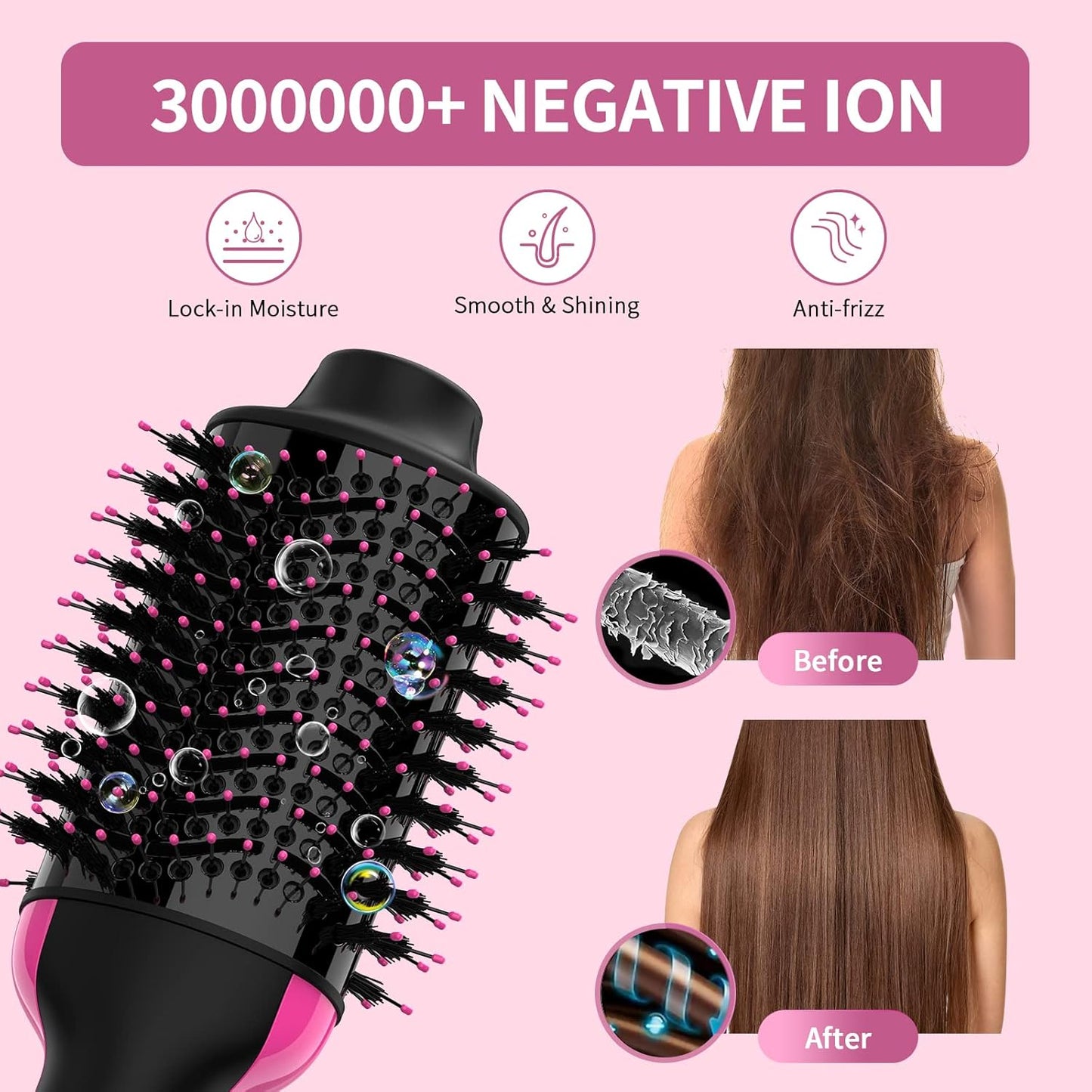 4-in-1 Hair Dryer Brush – Blow Dryer, Straightener & Style