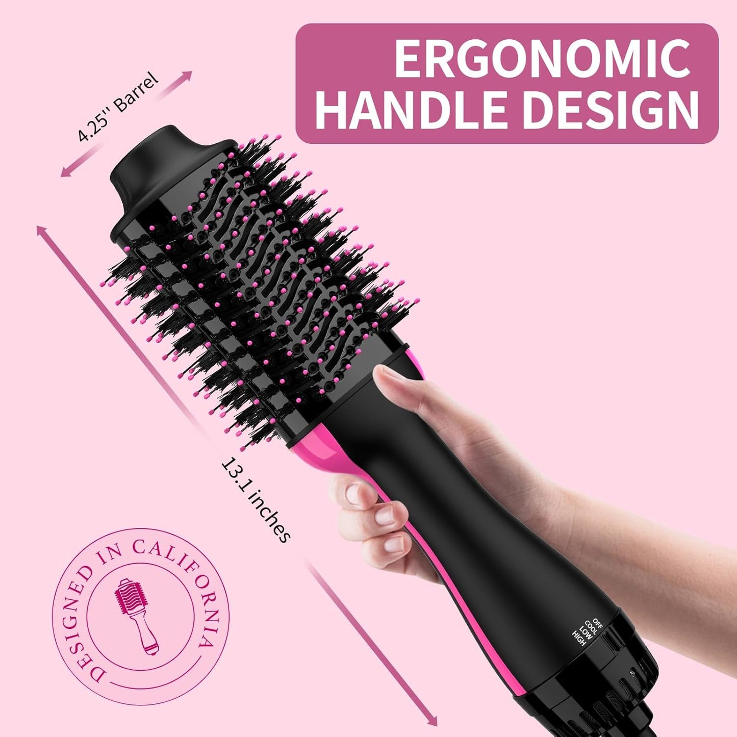 4-in-1 Hair Dryer Brush – Blow Dryer, Straightener & Style