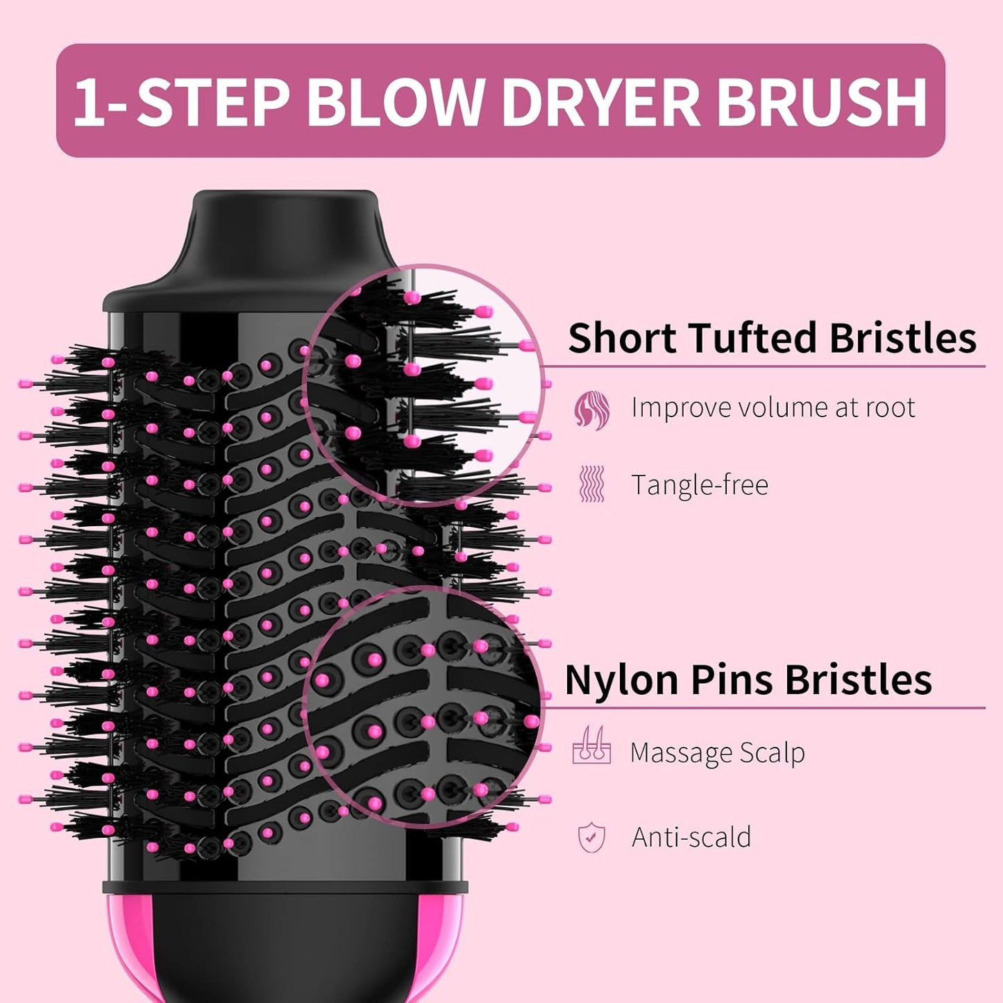 4-in-1 Hair Dryer Brush – Blow Dryer, Straightener & Style